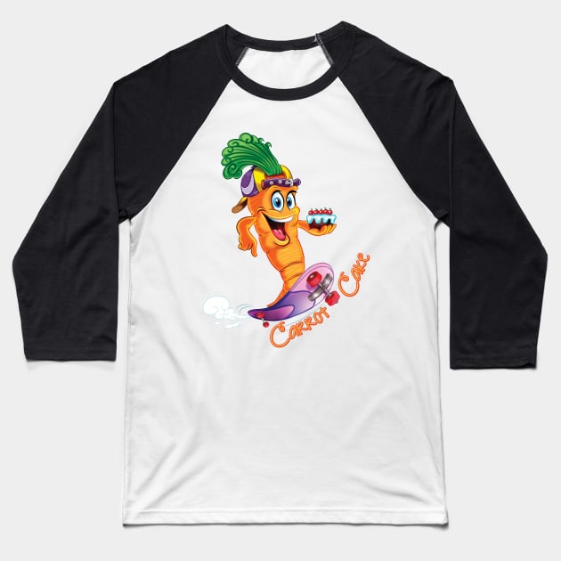 Carrot Cake Punny Baseball T-Shirt by Eh_Leaf